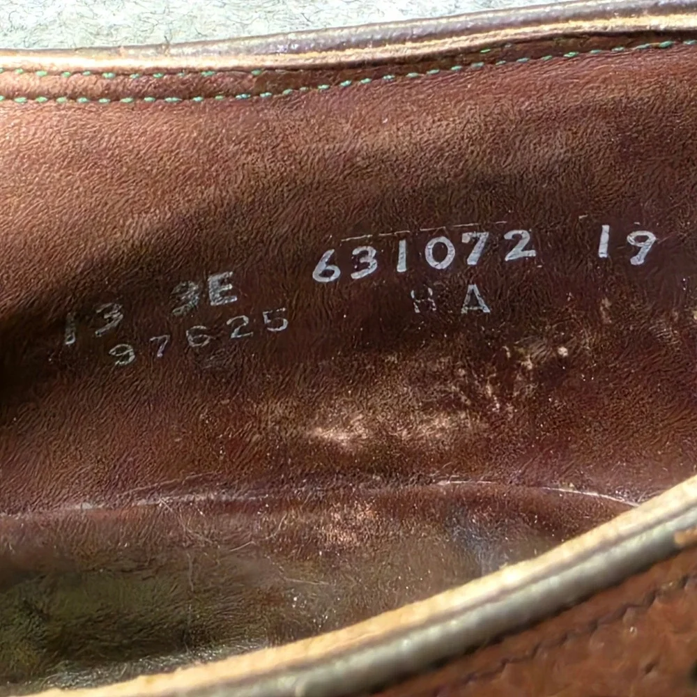 Florsheim Mens Royal Imperial 97625 Wingtip Leather Brown 13 3E Vintage Brogue